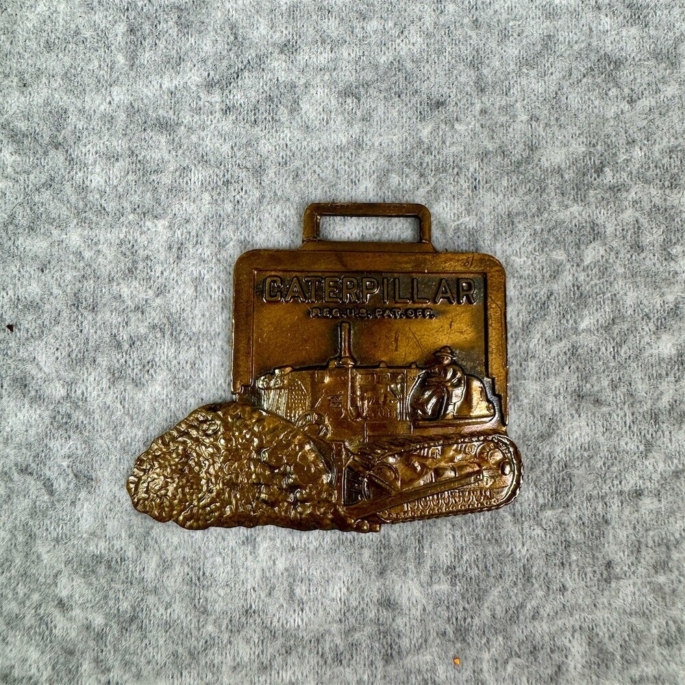 Vintage Caterpillar Tractor Pocket Watch Fob